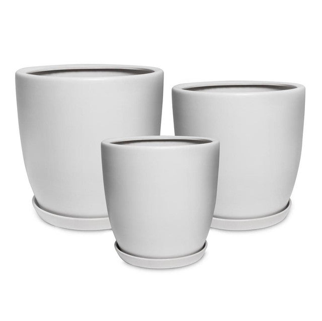 STRATEN POT WHITE 1/3 [SZ:1/3 (28.5X28CM)]